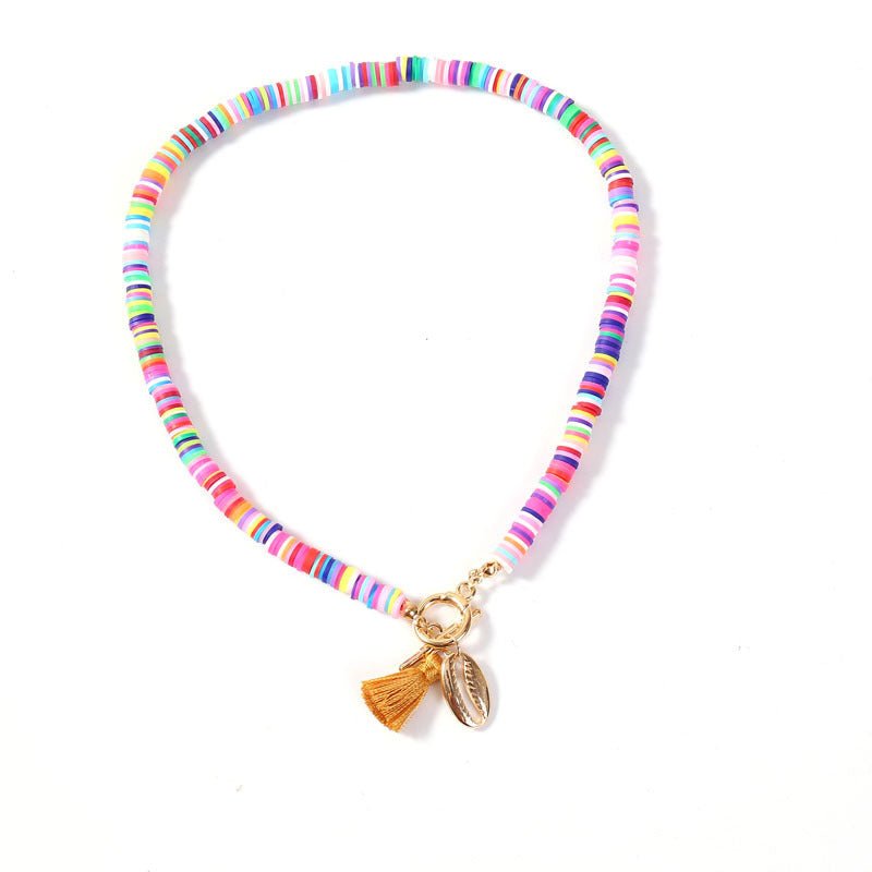 Bohemian Shell Necklace Female Tassel Wild Sweet Necklace - AmiraMart