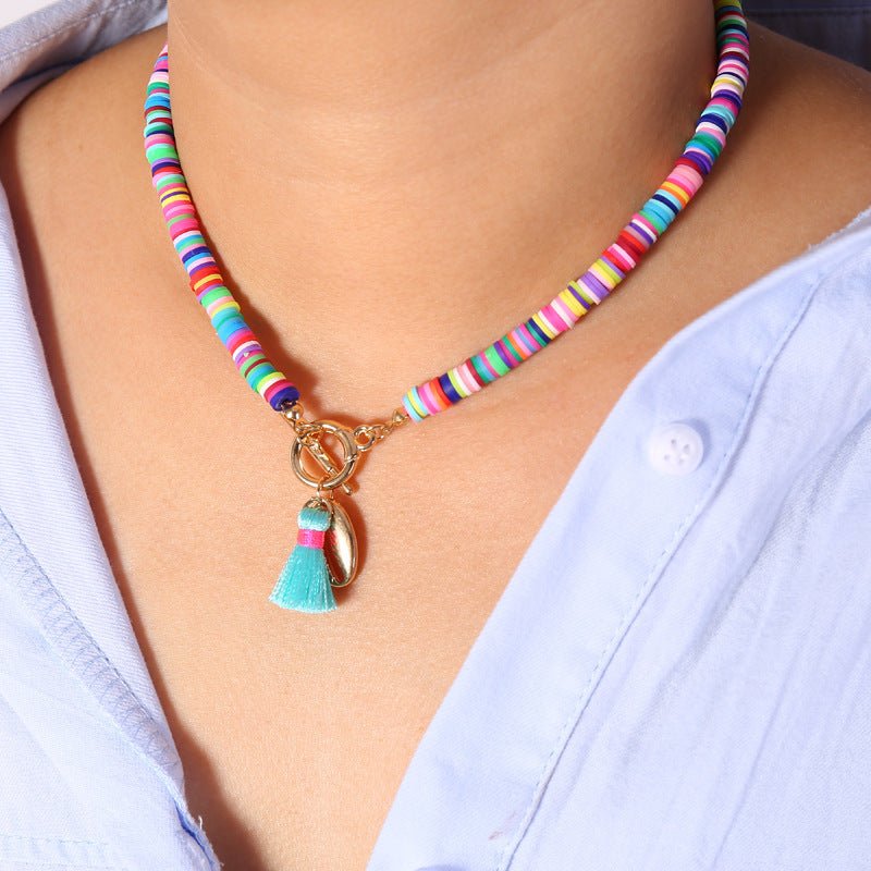 Bohemian Shell Necklace Female Tassel Wild Sweet Necklace - AmiraMart