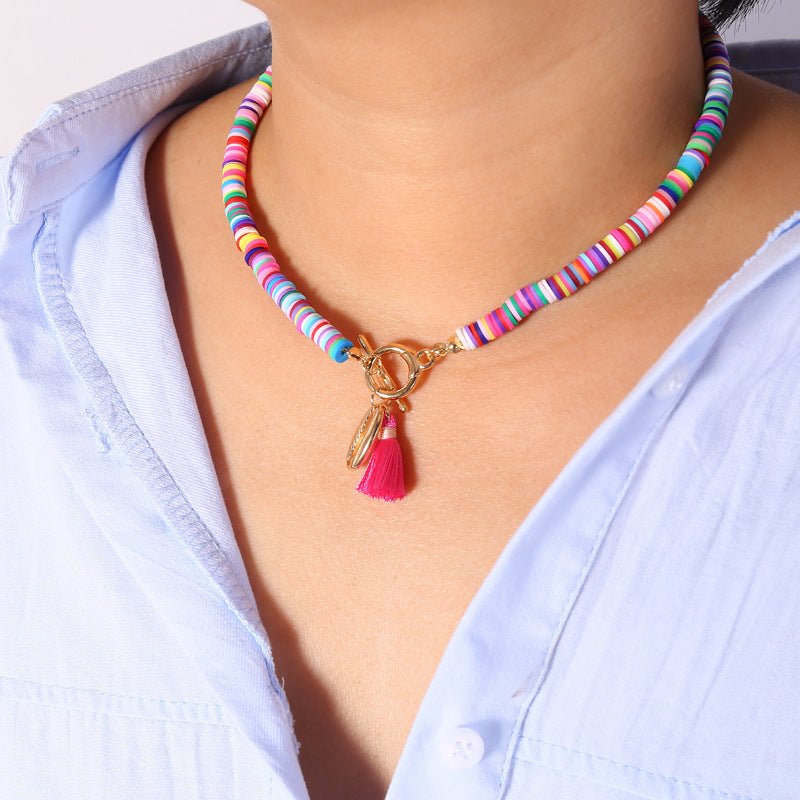 Bohemian Shell Necklace Female Tassel Wild Sweet Necklace - AmiraMart