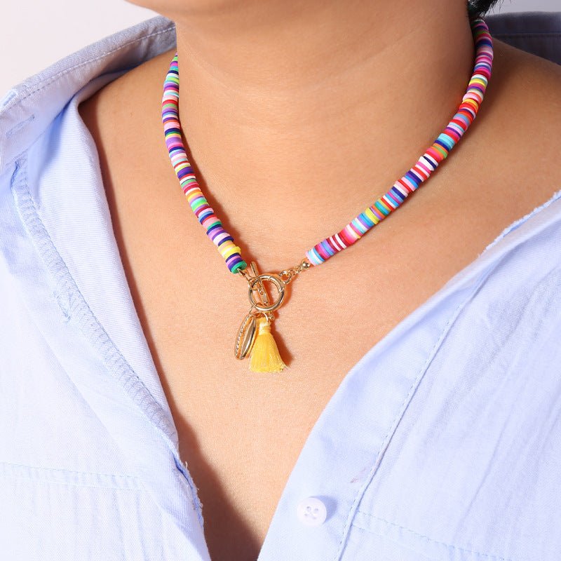 Bohemian Shell Necklace Female Tassel Wild Sweet Necklace - AmiraMart
