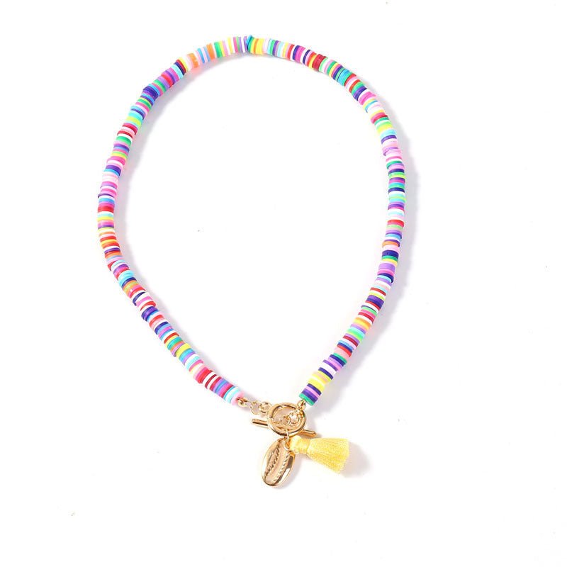 Bohemian Shell Necklace Female Tassel Wild Sweet Necklace - AmiraMart