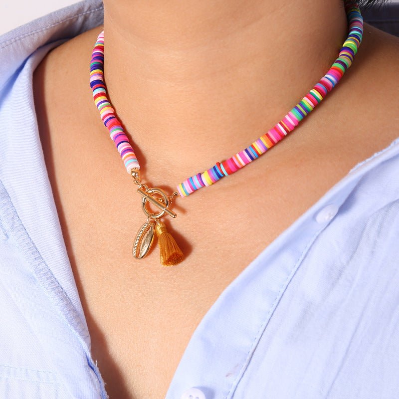 Bohemian Shell Necklace Female Tassel Wild Sweet Necklace - AmiraMart
