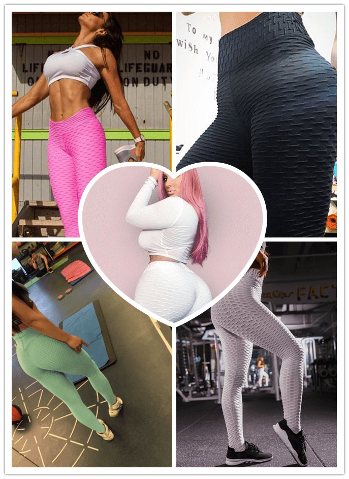 Booty Lifting Anti Cellulite Scrunch Leggings Without Pocket - AmiraMart