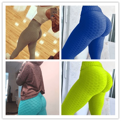 Booty Lifting Anti Cellulite Scrunch Leggings Without Pocket - AmiraMart