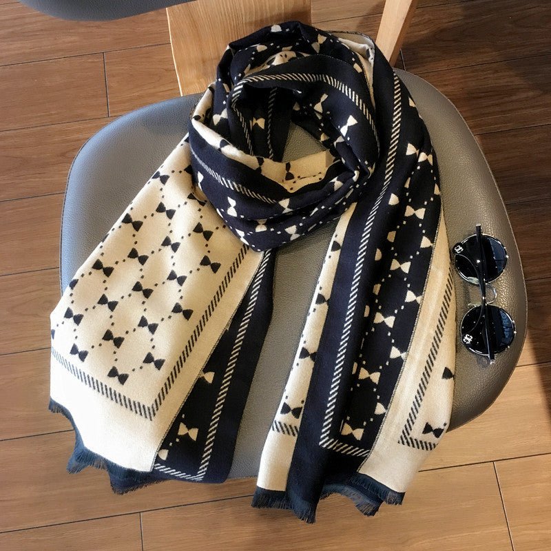 Bow Double - sided Scarf - AmiraMart