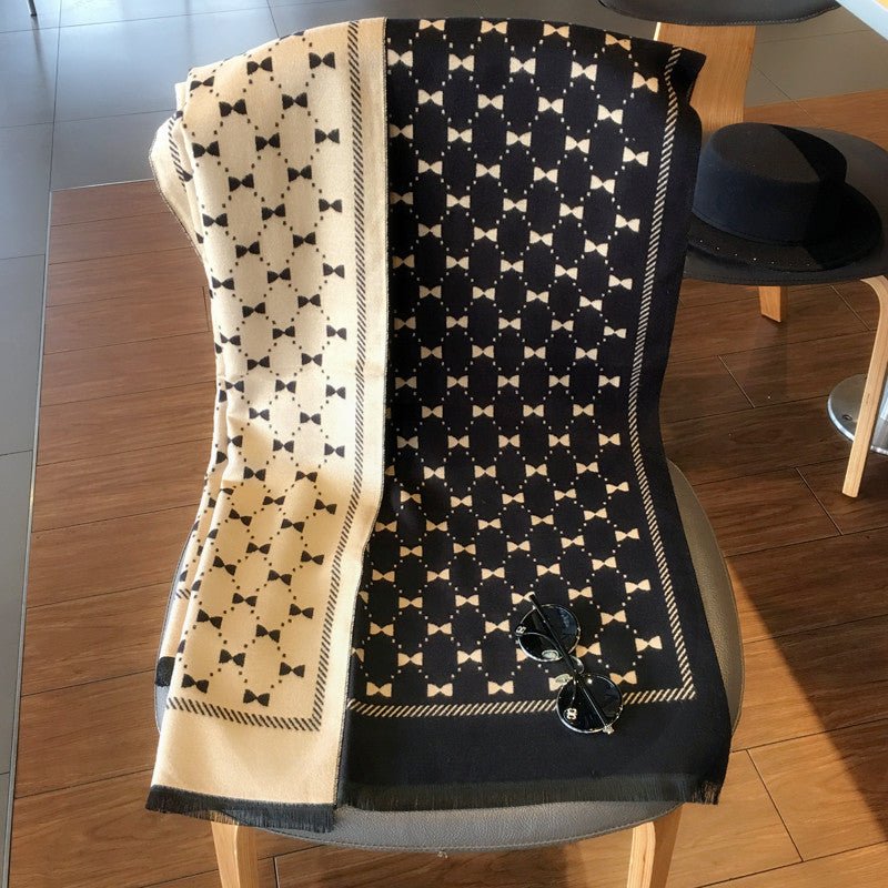 Bow Double - sided Scarf - AmiraMart