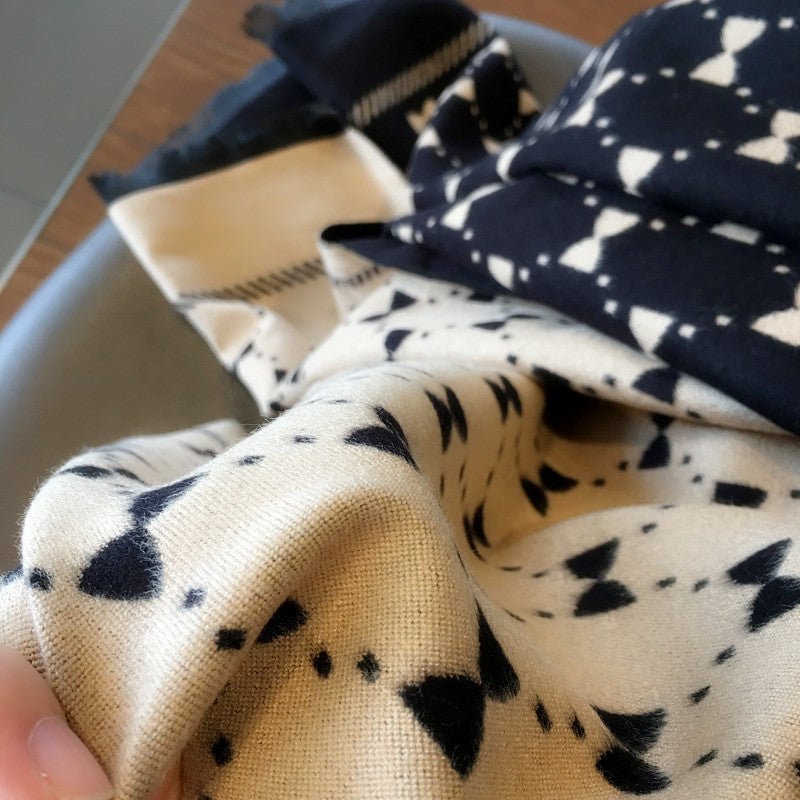 Bow Double - sided Scarf - AmiraMart