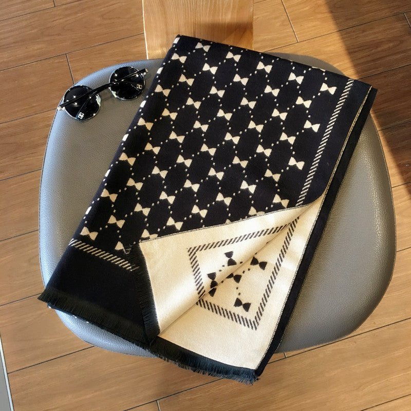 Bow Double - sided Scarf - AmiraMart