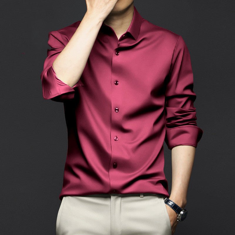 Business High - end Ice Silk Shirt - AmiraMart