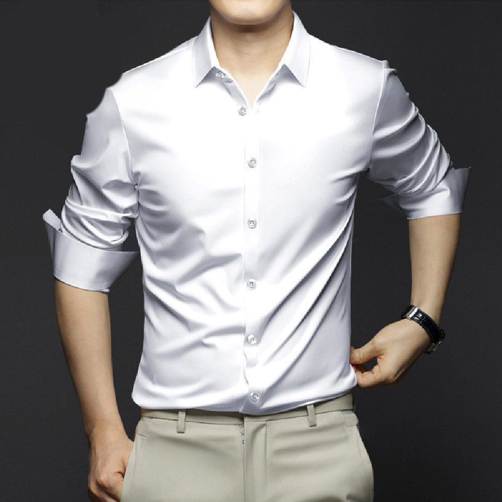 Business High - end Ice Silk Shirt - AmiraMart