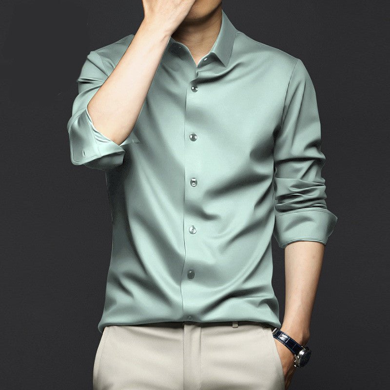 Business High - end Ice Silk Shirt - AmiraMart