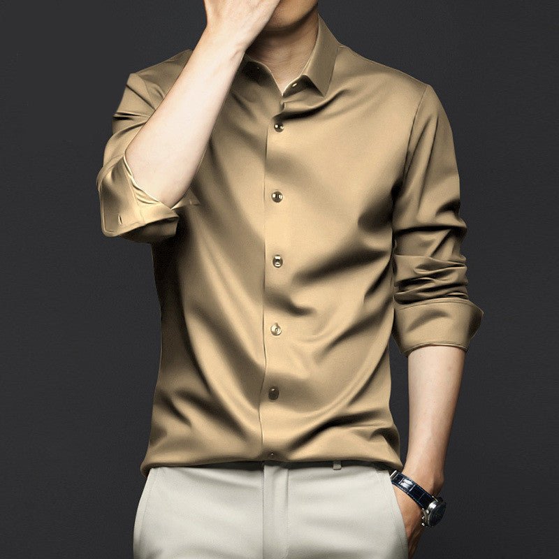 Business High - end Ice Silk Shirt - AmiraMart