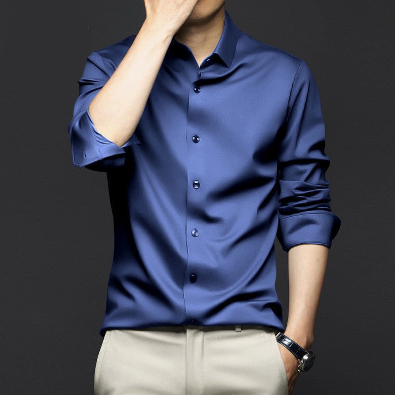 Business High - end Ice Silk Shirt - AmiraMart