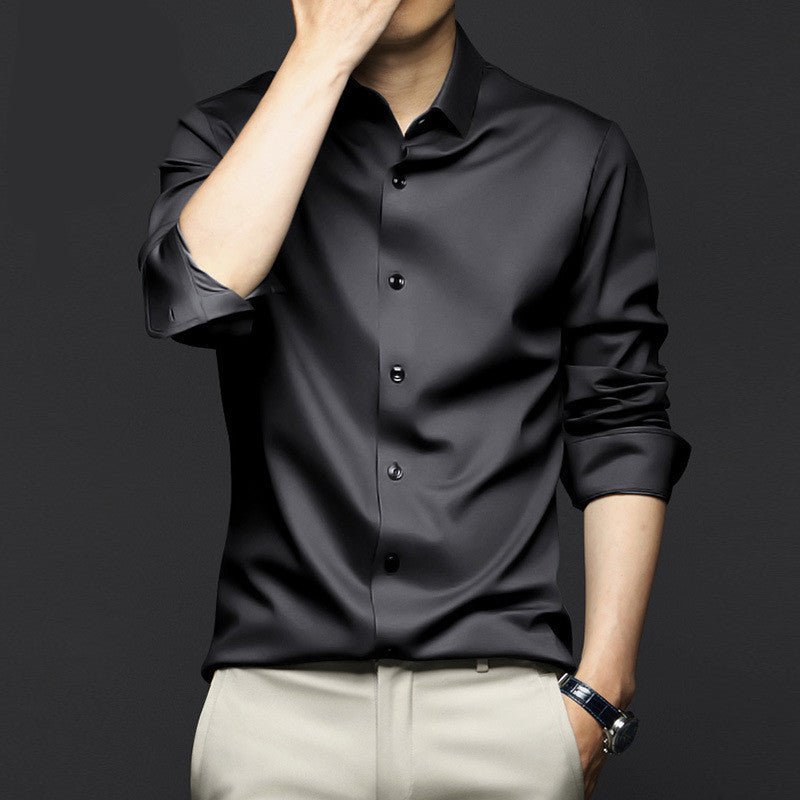 Business High - end Ice Silk Shirt - AmiraMart