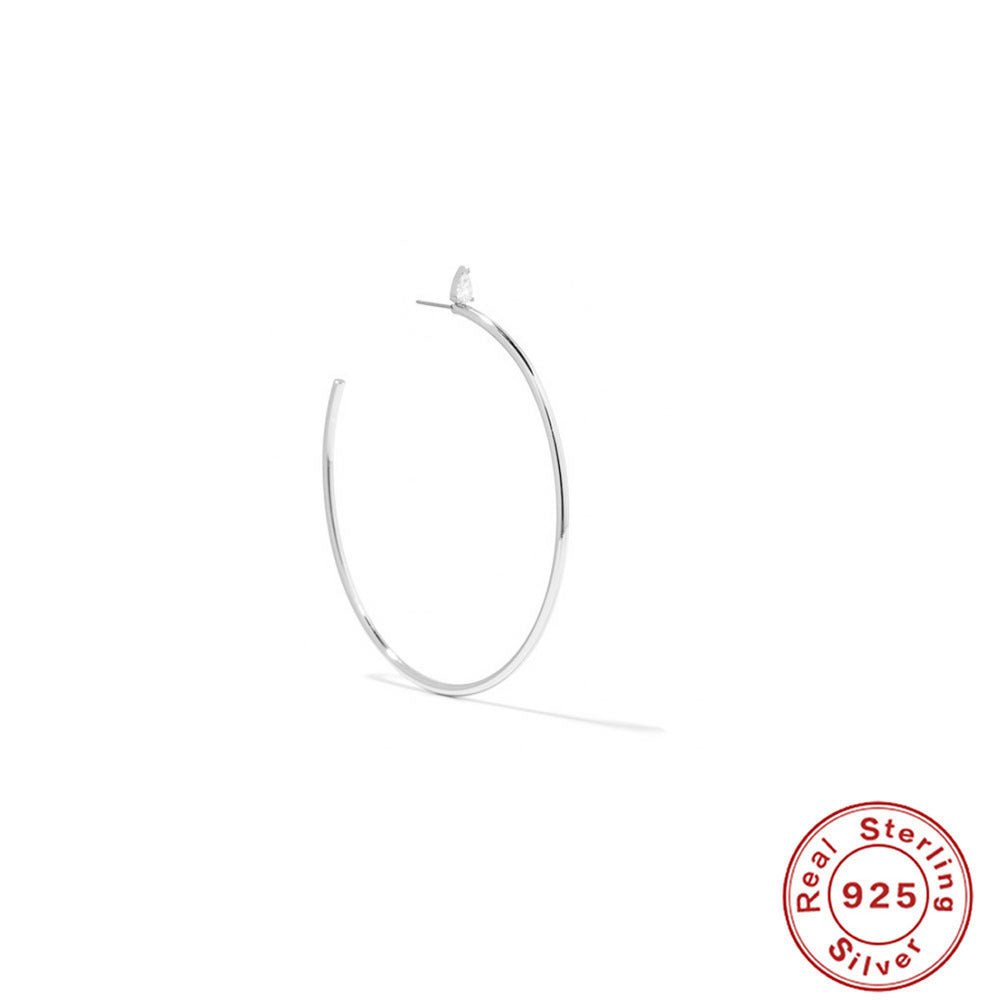 C - Shaped Diamond Women Earrings - AmiraMart