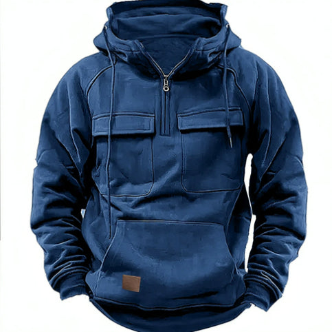 Men's Zip-up Hoodies Sweatshirt With Drawstring And Pocket - AmiraMart