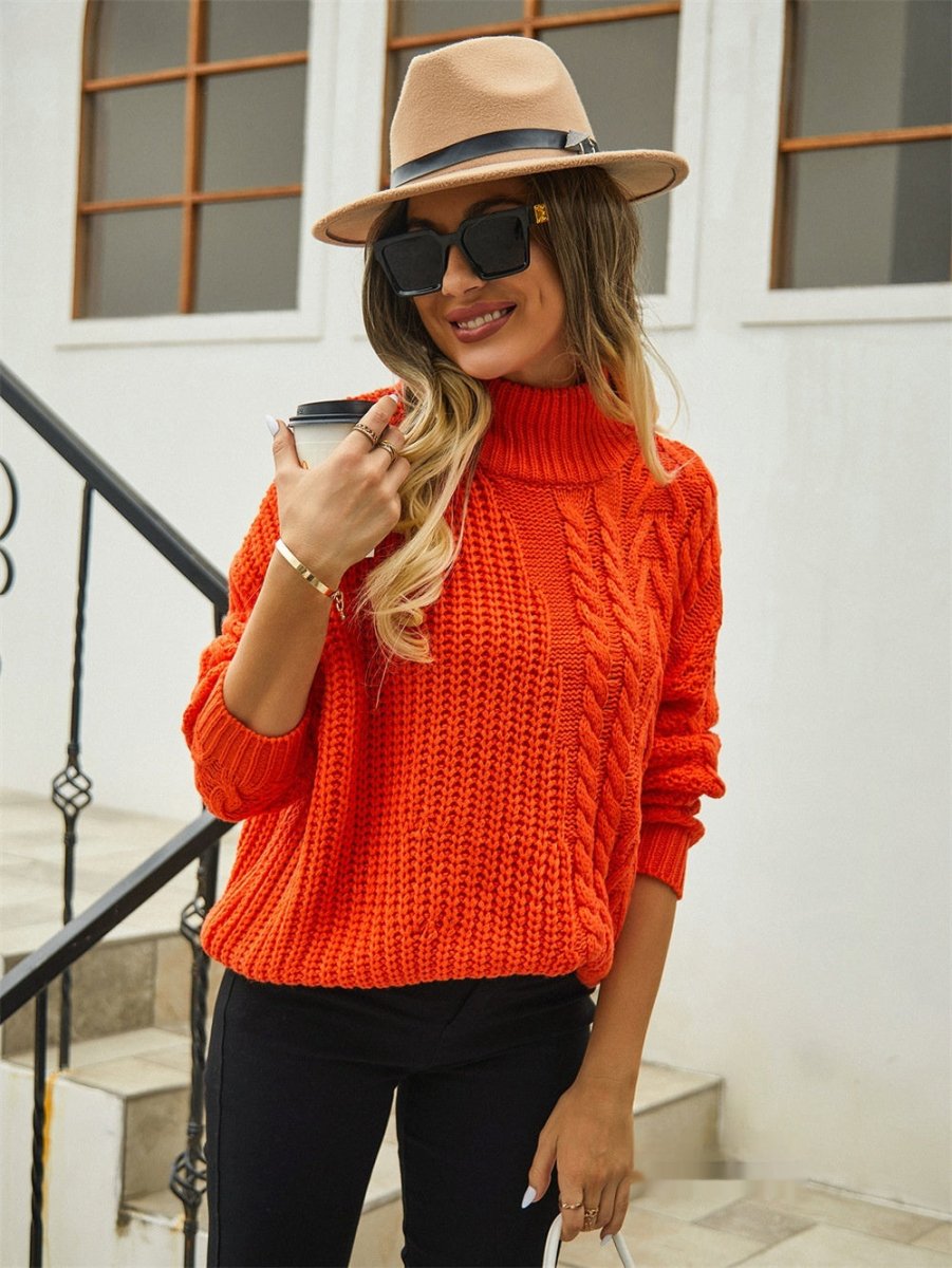Cable - knit Sweater - AmiraMart