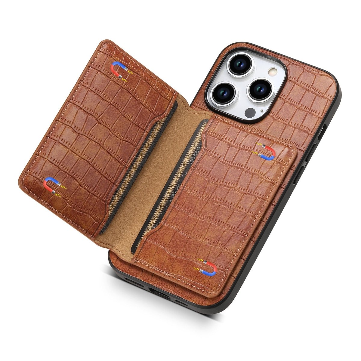 Card Pattern Leather Phone Case - AmiraMart