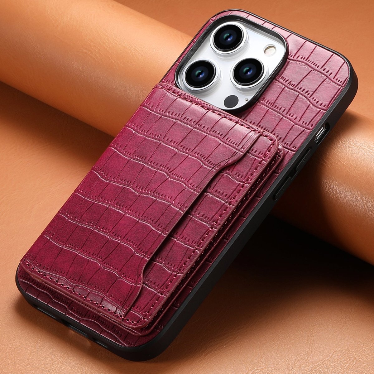 Card Pattern Leather Phone Case - AmiraMart