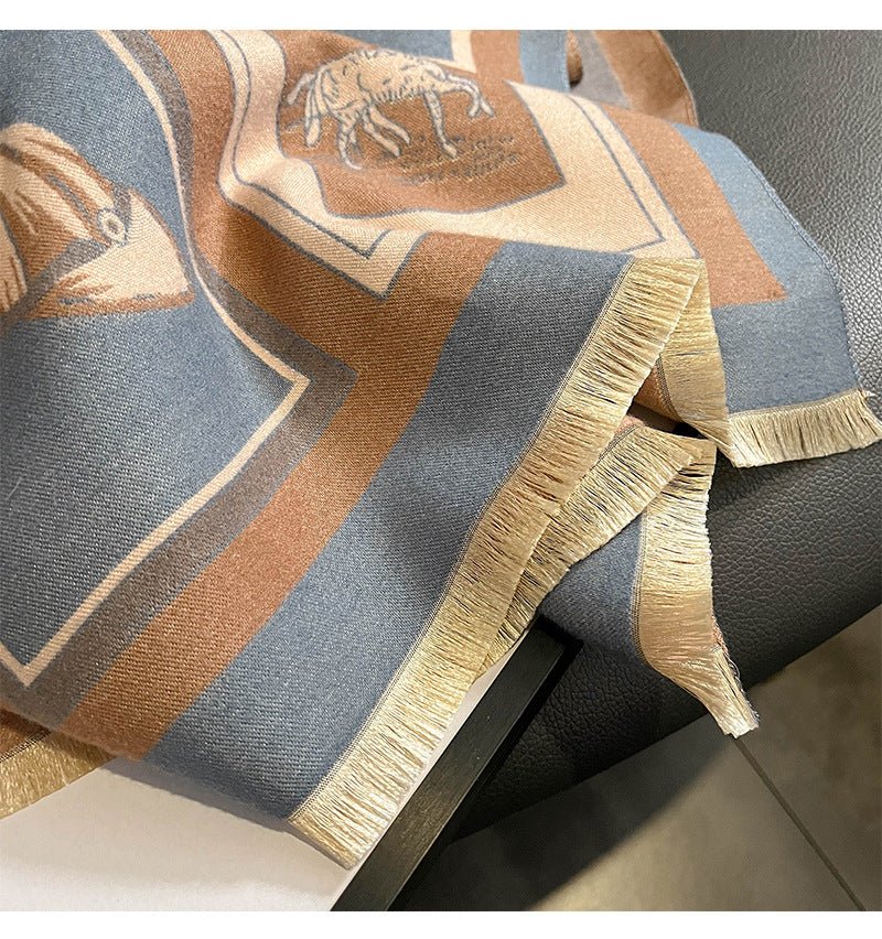 Carriage Artificial Cashmere Scarf - AmiraMart