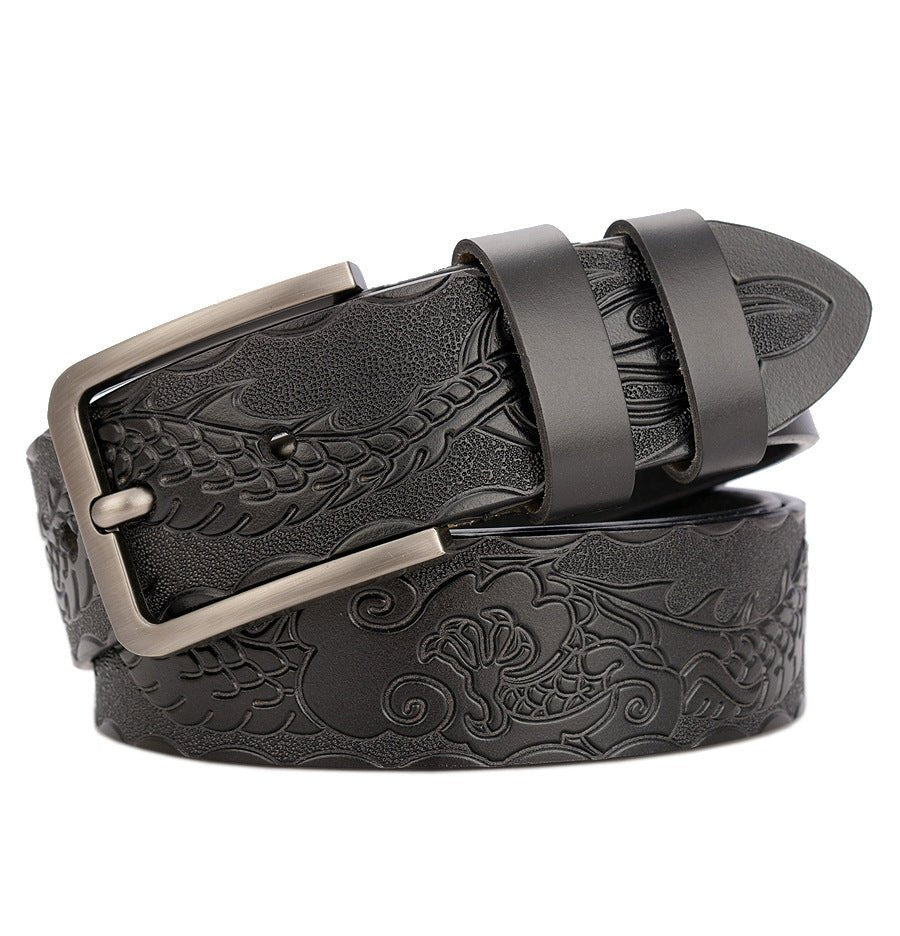 Carved Craft Men's Leather Belt | Elegant & Durable - AmiraMart