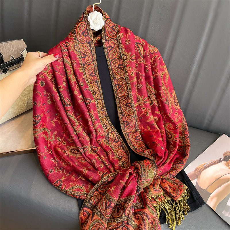 Women's Printed Warm Scarf - AmiraMart