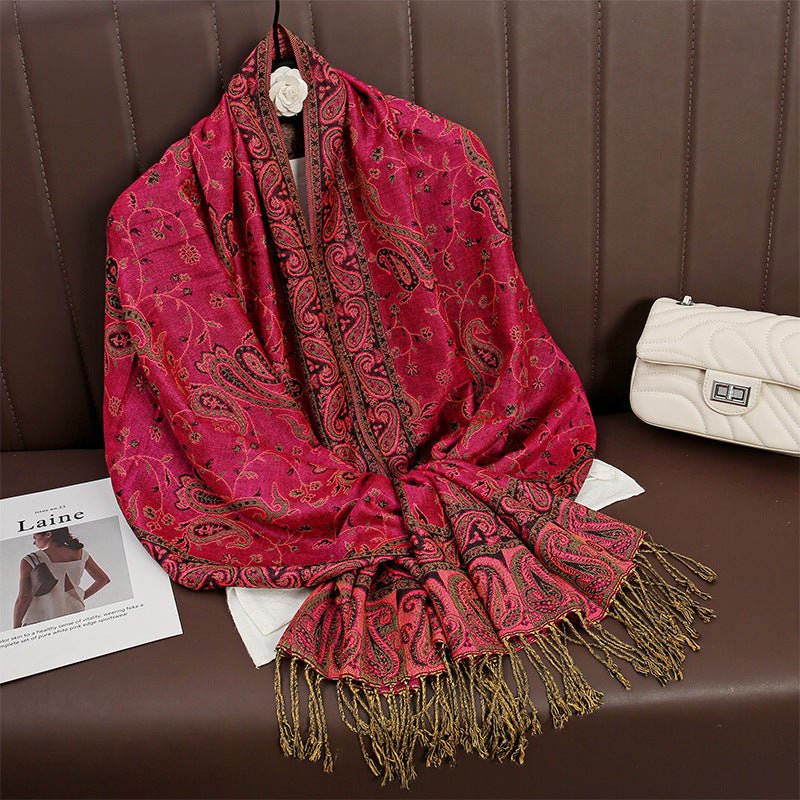 Women's Printed Warm Scarf - AmiraMart