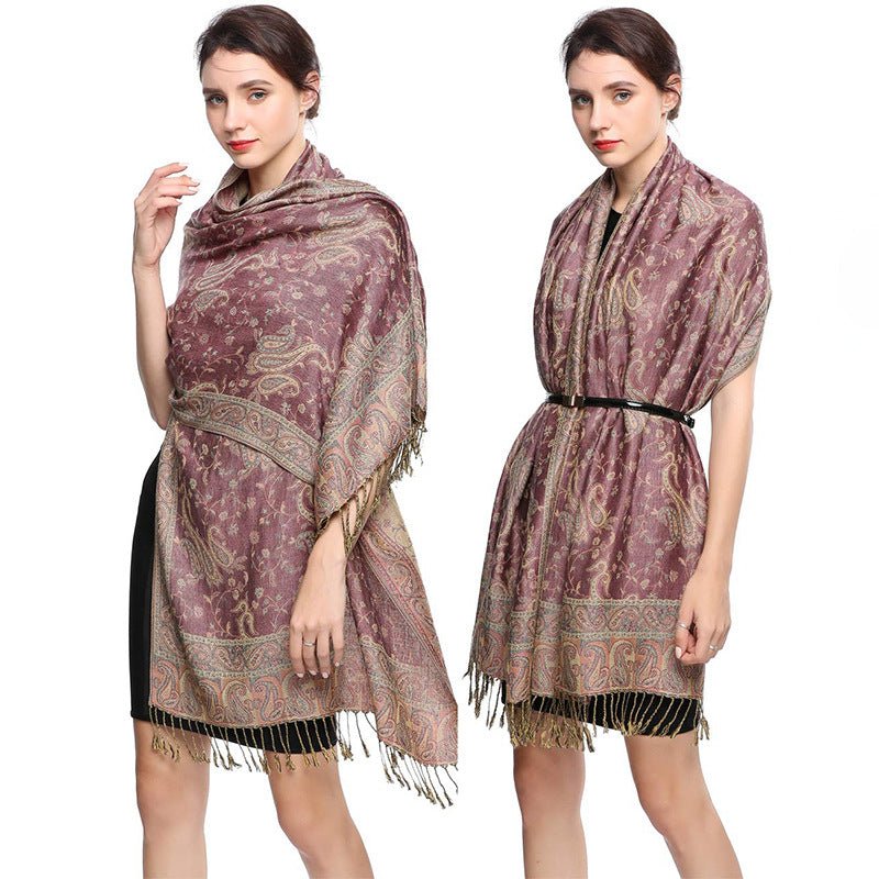 Women's Printed Warm Scarf - AmiraMart