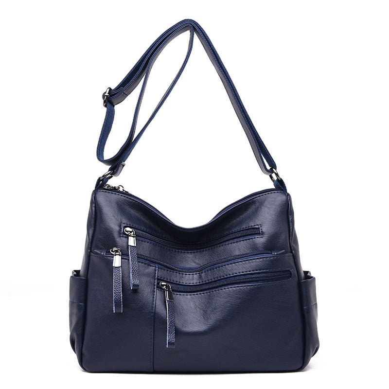 Casual soft leather diagonal bag - AmiraMart