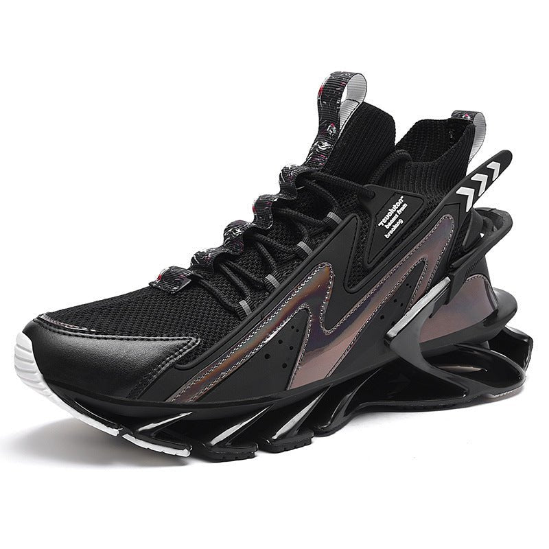 Casual Sports Shoes Breathable Thin Net Shoes Thick - soled Shock Absorption Running - AmiraMart
