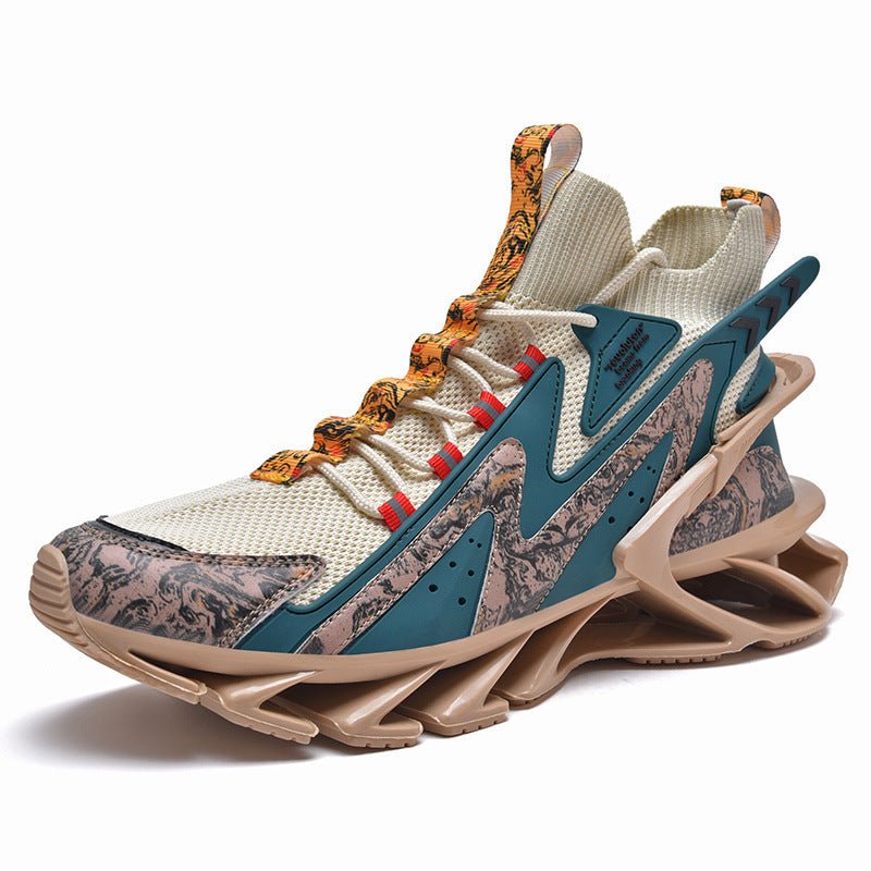 Casual Sports Shoes Breathable Thin Net Shoes Thick - soled Shock Absorption Running - AmiraMart