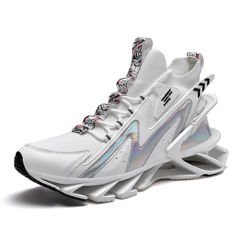 Casual Sports Shoes Breathable Thin Net Shoes Thick - soled Shock Absorption Running - AmiraMart