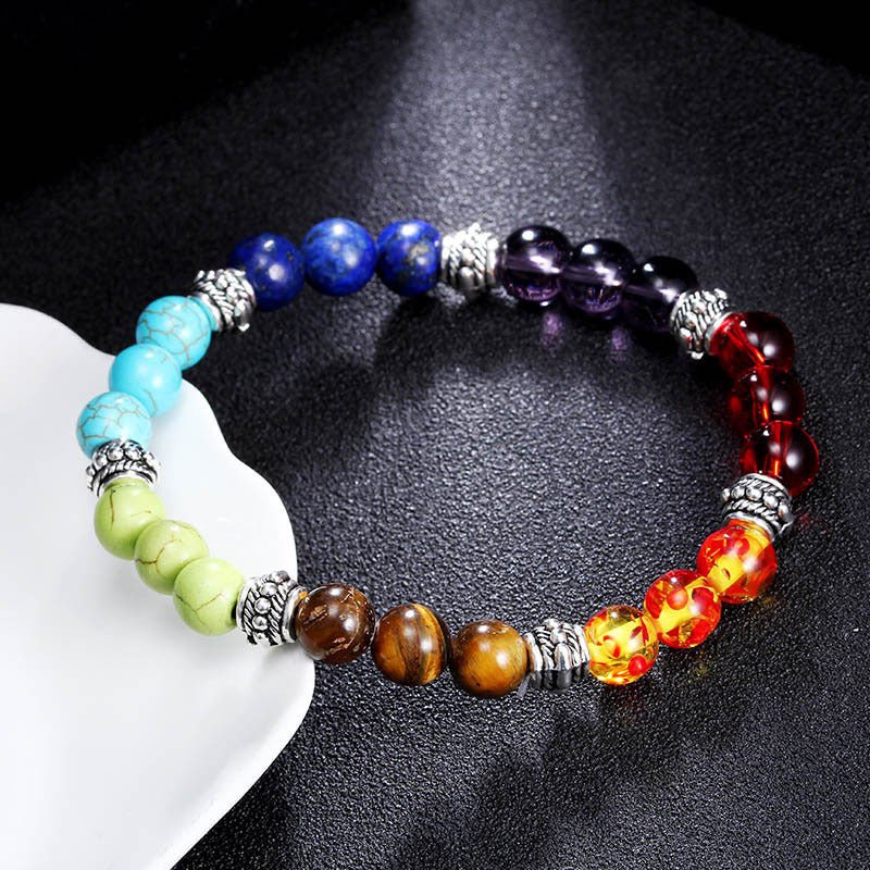 Chakra Energy Bracelet – Natural Stone & Colorful - AmiraMart