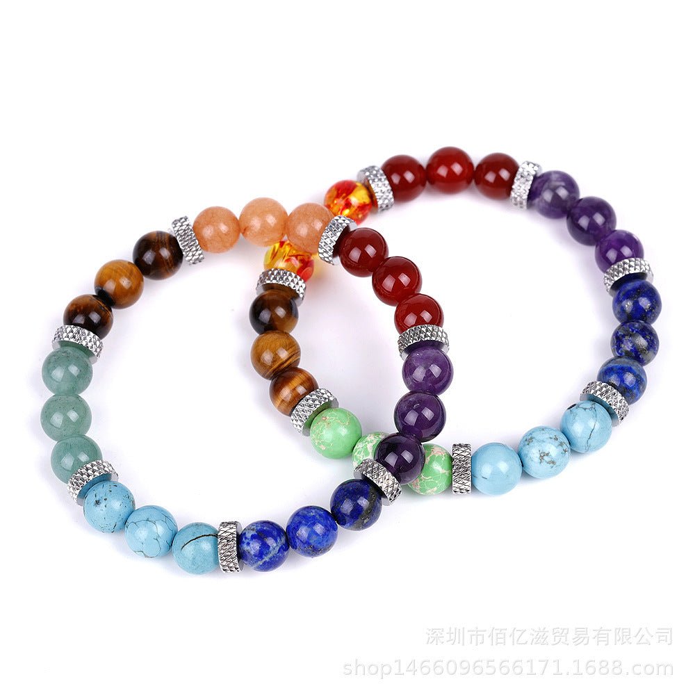 Chakra Energy Bracelet – Natural Stone & Colorful - AmiraMart