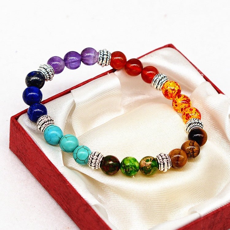 Chakra Energy Bracelet – Natural Stone & Colorful - AmiraMart