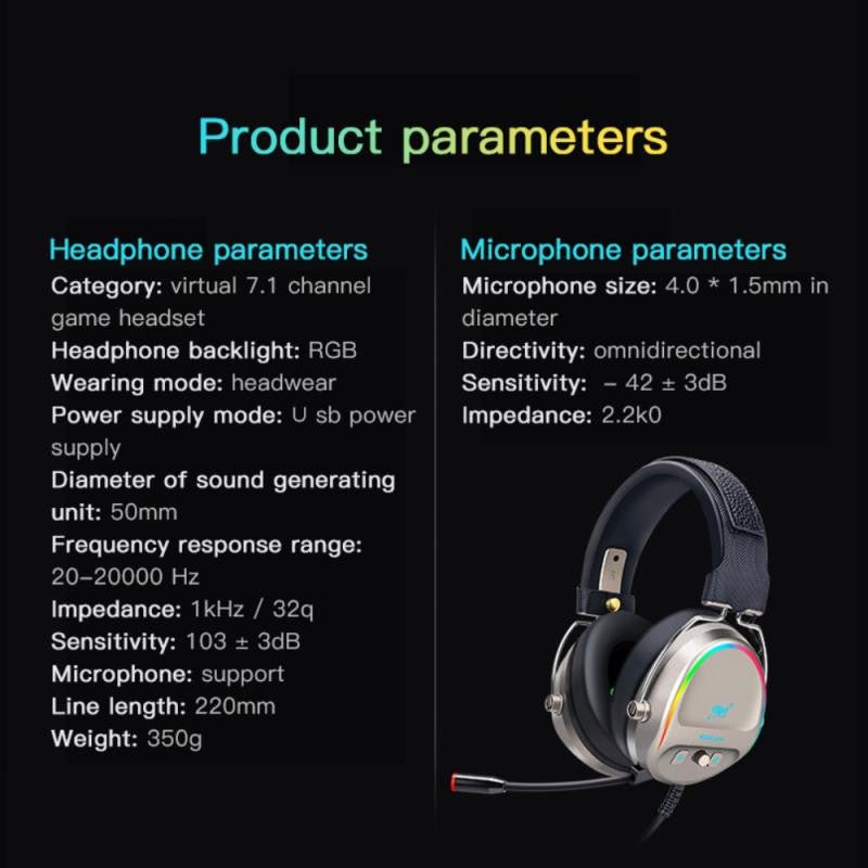 Channel Computer Headset Headset Headset Gaming Games - AmiraMart
