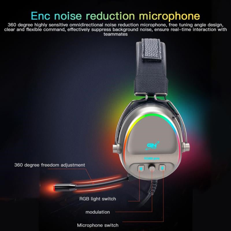 Channel Computer Headset Headset Headset Gaming Games - AmiraMart