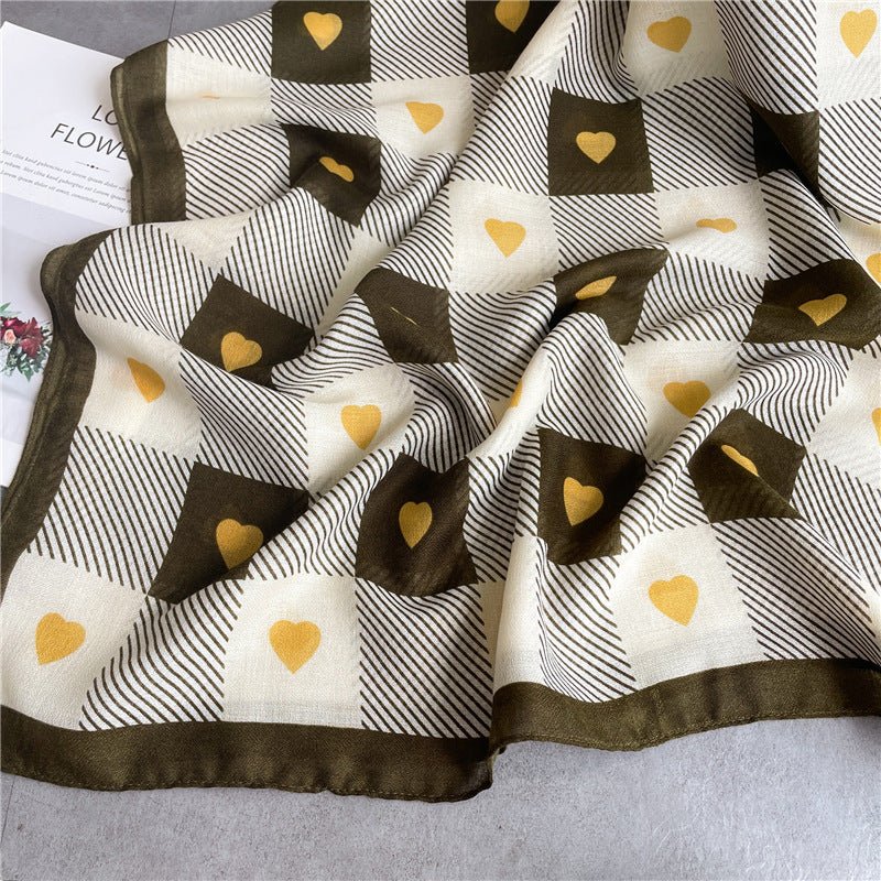 Chessboard Plaid Scarf - AmiraMart