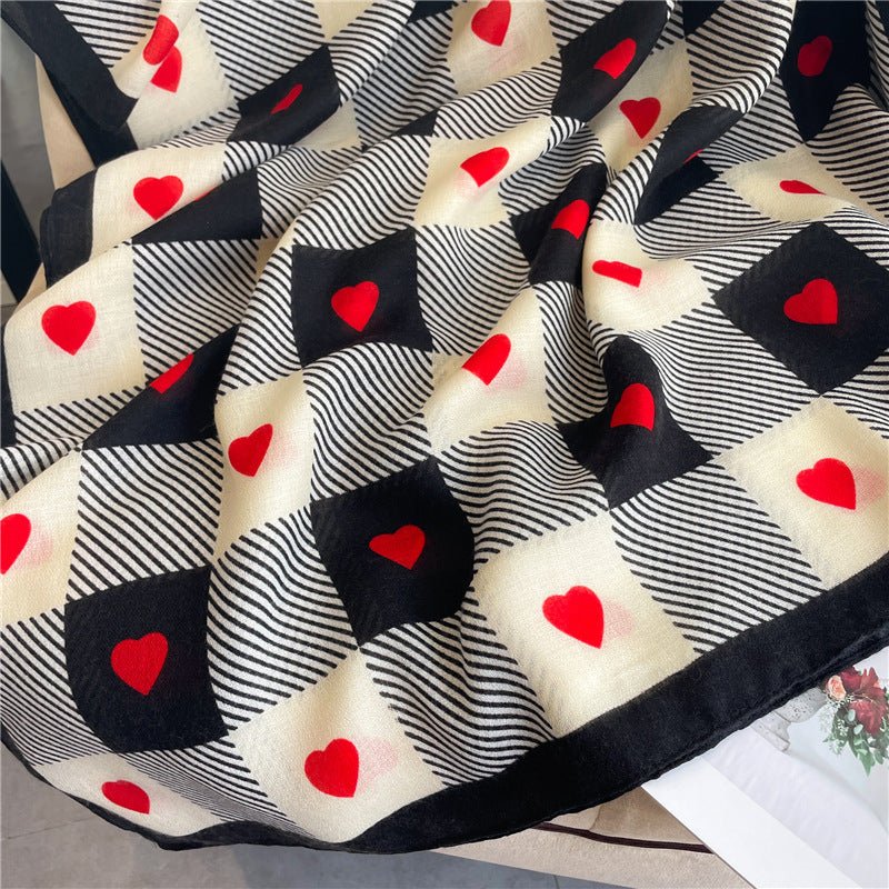 Chessboard Plaid Scarf - AmiraMart