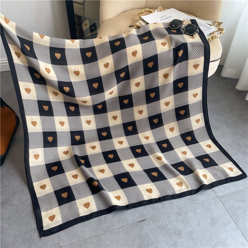 Chessboard Plaid Scarf - AmiraMart