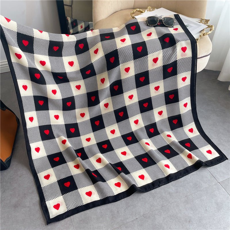 Chessboard Plaid Scarf - AmiraMart