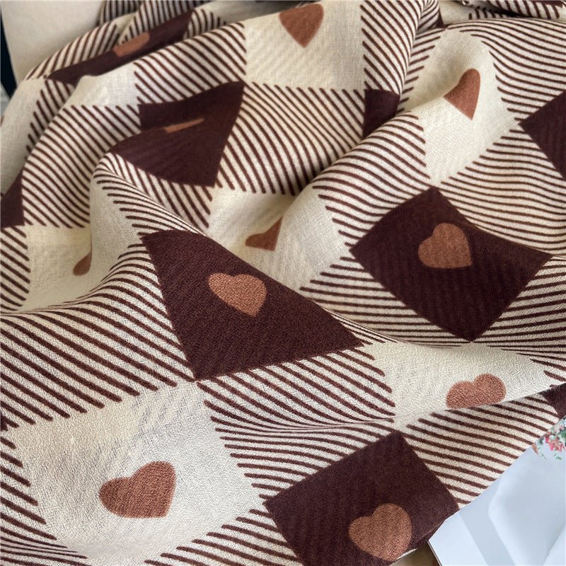 Chessboard Plaid Scarf - AmiraMart