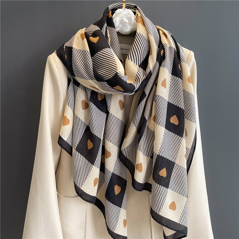 Chessboard Plaid Scarf - AmiraMart
