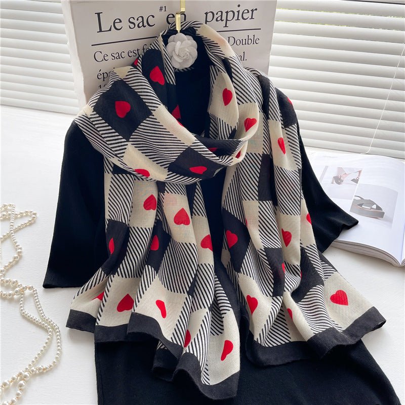 Chessboard Plaid Scarf - AmiraMart