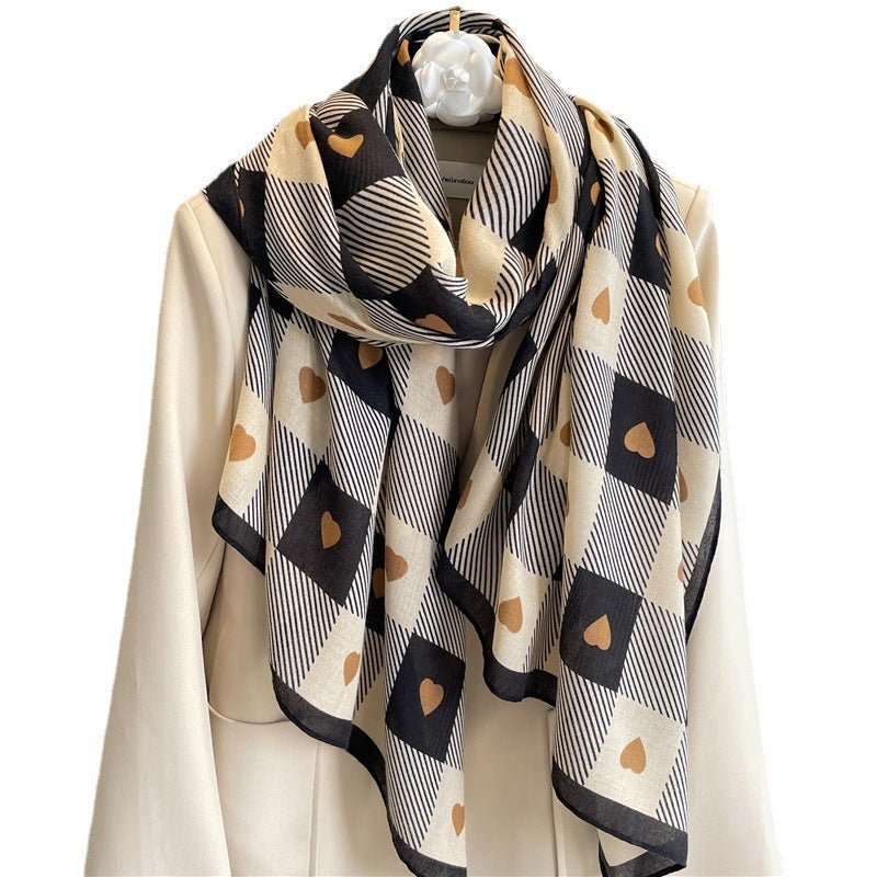 Chessboard Plaid Scarf - AmiraMart
