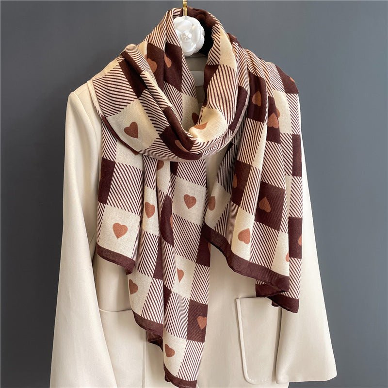 Chessboard Plaid Scarf - AmiraMart