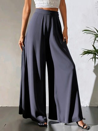 Chiffon Wide - Leg Pants | Casual Loose Flowy Trousers - AmiraMart