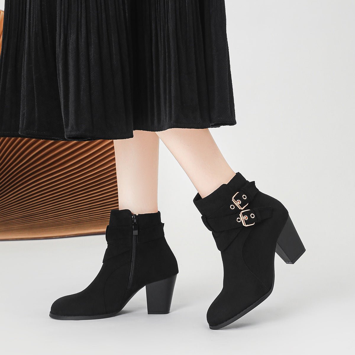 Comfortable Suede Booties for Women - Trendy Ankle Boots - AmiraMart