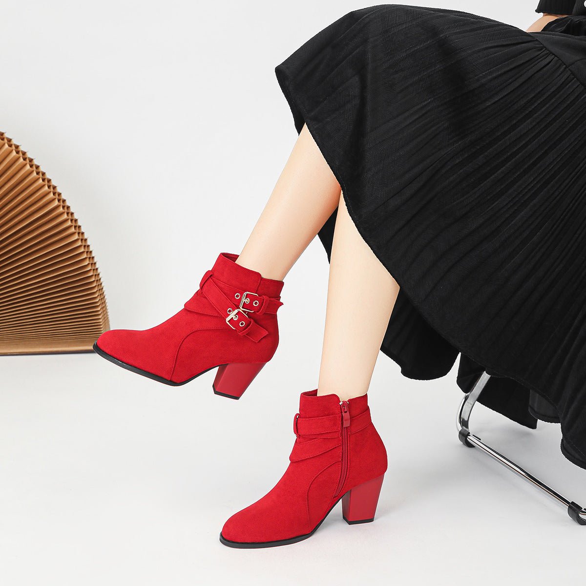 Comfortable Suede Booties for Women - Trendy Ankle Boots - AmiraMart