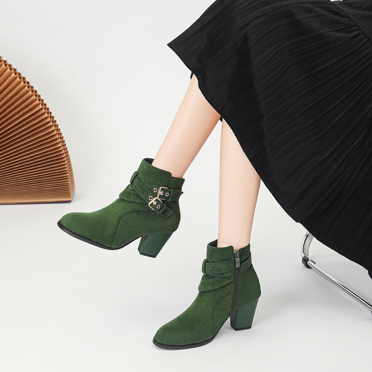 Comfortable Suede Booties for Women - Trendy Ankle Boots - AmiraMart